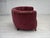 Red Danish 2-Seater Banana Sofa in Red Velour and Oak, 1970s For Sale - Image 8 of 18