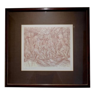 1980s Guillaume Azoulay "Rires Et Sourires", Penciled-Signed Etching 47/120 For Sale