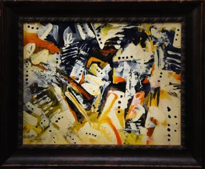 Summer Composition, Oil Painting by Alicia Arguelles, Framed
