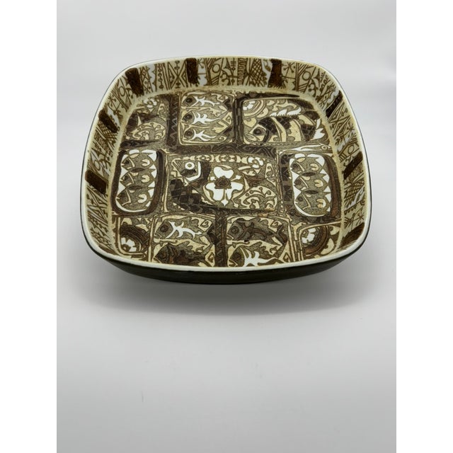Vintage Nils Thorsson Royal Copenhagen Faience Baca Series Shallow Dish For Sale - Image 13 of 18