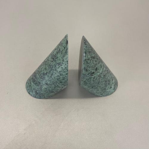 Stone Green Marble Bookend Elements in the style of Fratelli Mannelli, Italy, 1980s, Set of 2 For Sale - Image 7 of 16