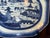 Chinese Antique Chinese Canton Large Platter Export Porcelain Blue & White 17"x13” With Wood Display Stand For Sale - Image 3 of 12
