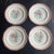 Antique English Adams Mandalay Celadon Green Calyx Ware Dinner Plates- Set of 4