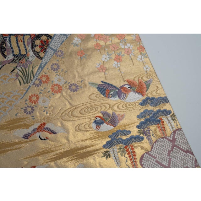 Contemporary Japanese Ceremonial Silk Wall Tapestry by Renaras For Sale - Image 3 of 5
