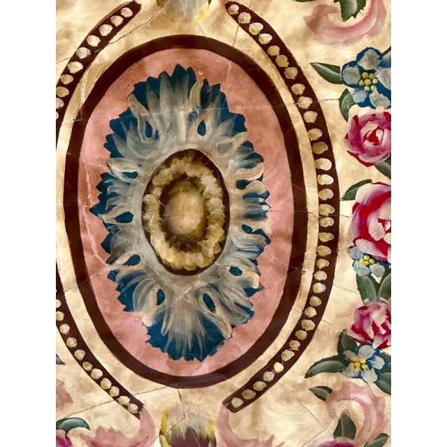 Rustic European Maitland-Smith Hand-Painted Faux Tapestry Wood Wall Panel For Sale - Image 3 of 10