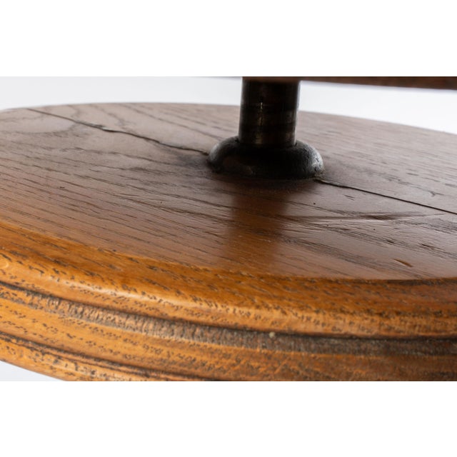Wood Late 19th Century Antique Oak Piano Stool For Sale - Image 7 of 7