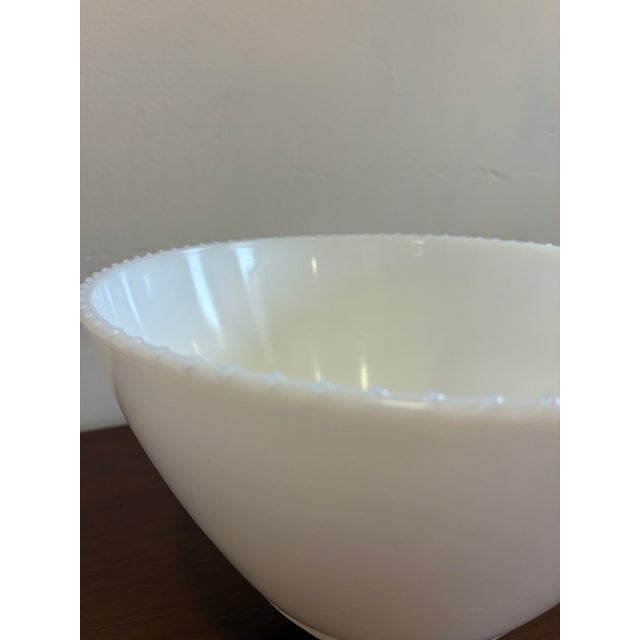 Vintage White Milk Glass Ribbed Cone Lamp Shade For Sale In Oklahoma City - Image 6 of 8