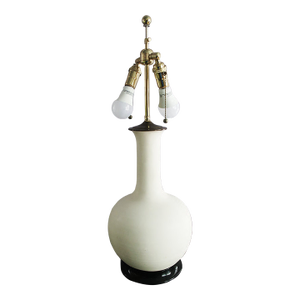 Vintage Christopher Spitzmiller Large Matte Blanc De Chine Lamp