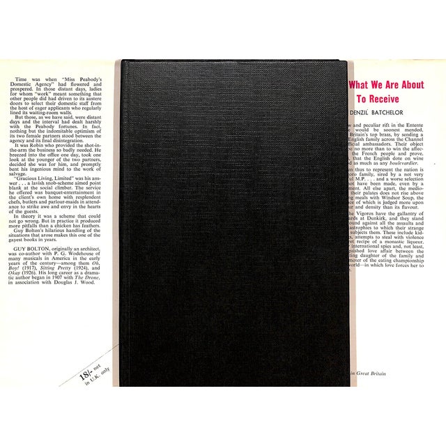 BOLTON, Guy Foreword by P.G. Wodehouse [208] pp. Herbert Jenkins 1966 8" x 5 1/8" Guy Bolton (1884-1979) was an American...