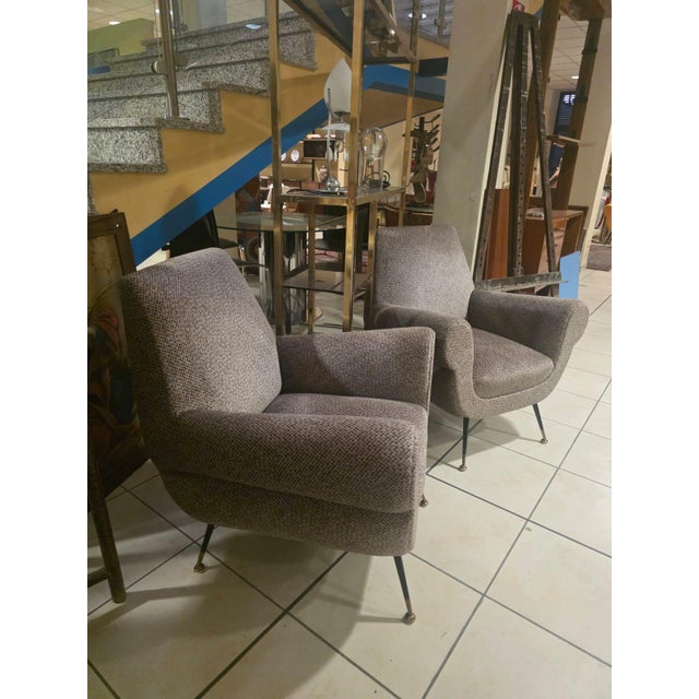 1960s Armchairs attributed to Gigi Radice for Minotti, 1960s, Set of 2 For Sale - Image 5 of 12