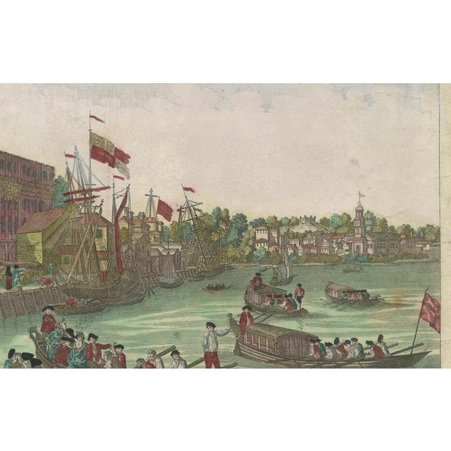 Optical View of New York City Manhattan Harbor, 1775, Paper For Sale - Image 6 of 10