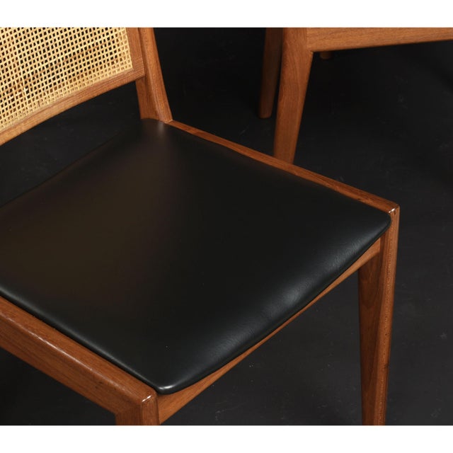 8 Karl Erik Ekselius for j.o. Carlsson Swedish Caned Teak Dining Chairs For Sale - Image 9 of 18