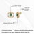 Art Deco-Inspired 14k Yellow Gold 1.06 Ct Emerald & Diamond Halo Stud Earrings- A Pair For Sale - Image 12 of 16