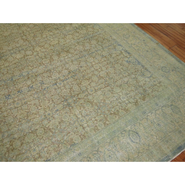 Early 20th Century Zabihi Collection Persian Tabriz Oversize Carpet - 10'3" x 17' For Sale - Image 9 of 10