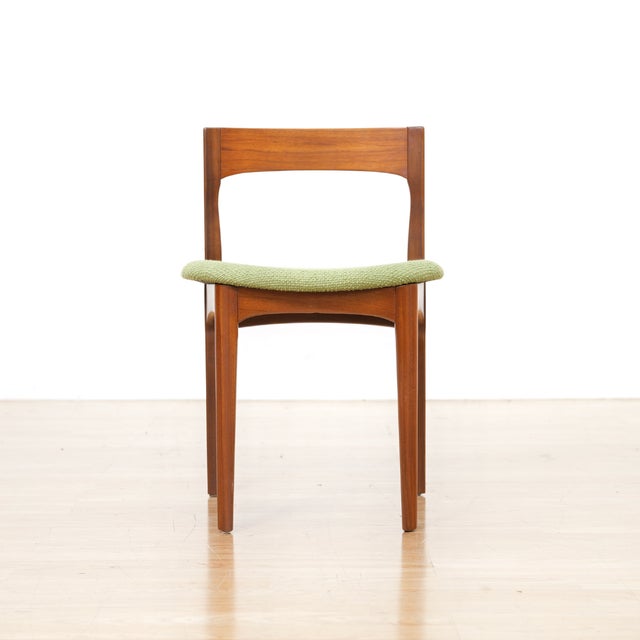 Green Set of Six Mid 20th Century Teak Mid Century Dining Chairs For Sale - Image 8 of 9