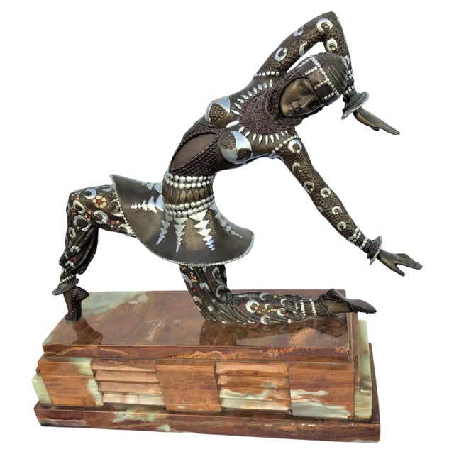 1990s 1990s Art Deco/Modern Dancer in Dance Pose Title; Karmorna after Chiparus For Sale - Image 5 of 18