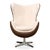 A sculptural shell recalls Arne Jacobsen's mid-century seating. Real shearling sheep's wool lines the interior, while...