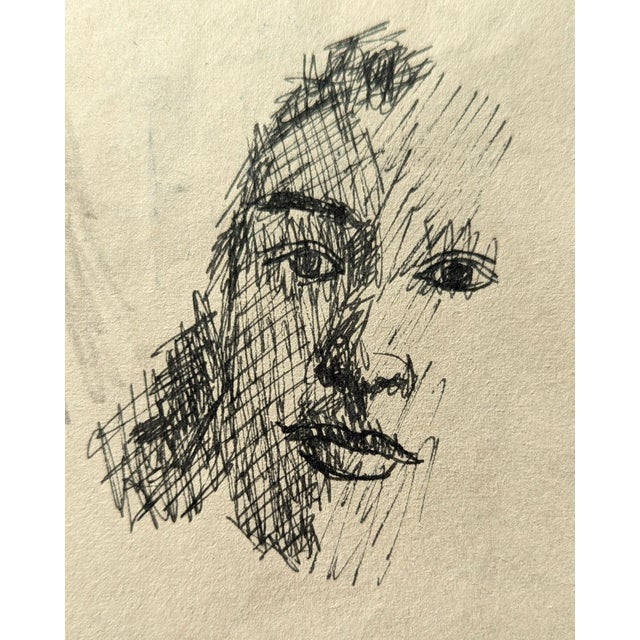 David Adickes Double Sided Early Modern Black & White Figurative Pencil Drawing Study of Doris, Mid 20th Century For Sale - Image 10 of 11