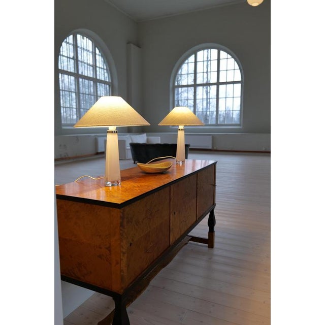 Mid-Century Table Lamps attributed to Carl Fagerlund for Orrefors Sweden RD, 1960s, Set of 2 For Sale - Image 13 of 18