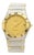 Vintage Omega Constellation Quartz Date 18 Karat Gold Half Bar/Ss Men’s Watch For Sale