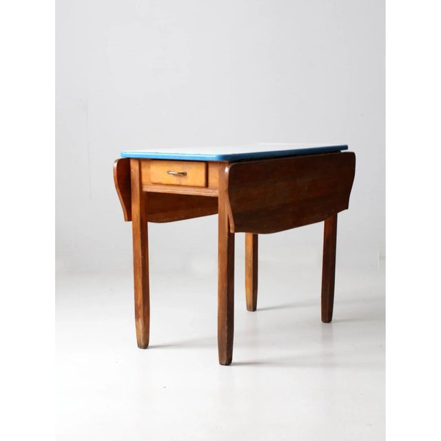 Antique Enamel Top Kitchenette Table For Sale - Image 6 of 13