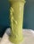 Vintage Chartreuse Green Ceramic Vase With Asian Woman Relief For Sale - Image 10 of 10