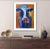 Modern Narratives & Animals — Abstract Cow with Orange Original oil painting by Lisa Haas, 12 x 16 unframed on canvas...