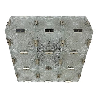 Mid-Century Glass Ceiling Lamp from Kamenický Šenov, 1970s For Sale