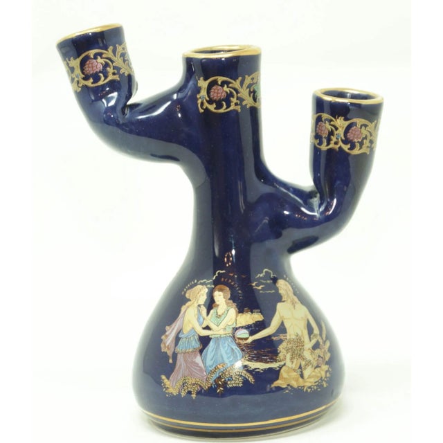 Hand-Made Collector Candle Holder 24k Gold Greece For Sale - Image 12 of 13