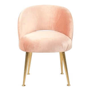 Gait Chair in Pink Velvet For Sale