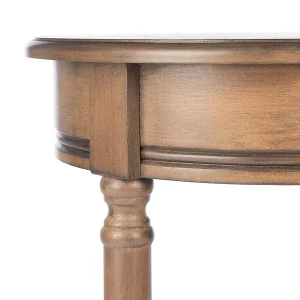 Safavieh Tinsley Round Accent Table - Brown For Sale - Image 4 of 8