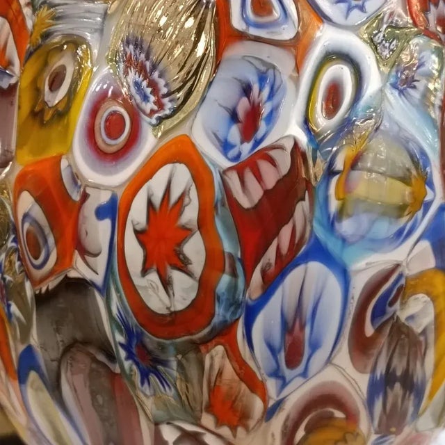 It is a egg-shaped table lamp, made of Murano crystal with the exquisite technique of Millefioci-Murrina. It is one of the...