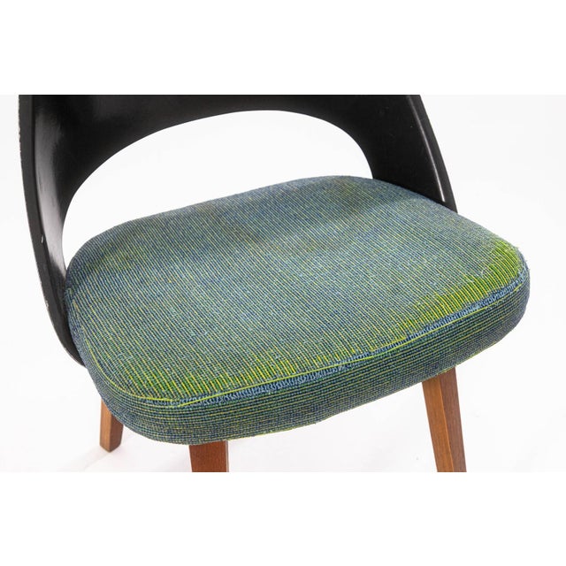 Wood Eero Saarinen for Knoll Model 72 Side Chair (Plb) 1948 Original Knoll Upholstery For Sale - Image 7 of 11