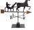 Vintage Sulky and Rider Folk Art Weather Vane