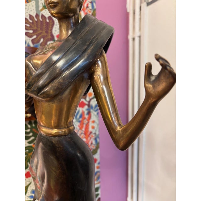 Art Deco Bronze Figure Dancer, 1930s For Sale - Image 4 of 10