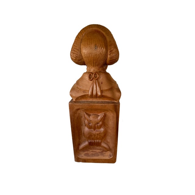 Life-Size Vintage Folk-Art Carved Wood Figurative Bust of Thomas Jefferson at University of Virginia Rotunda Sculpture For Sale - Image 4 of 13