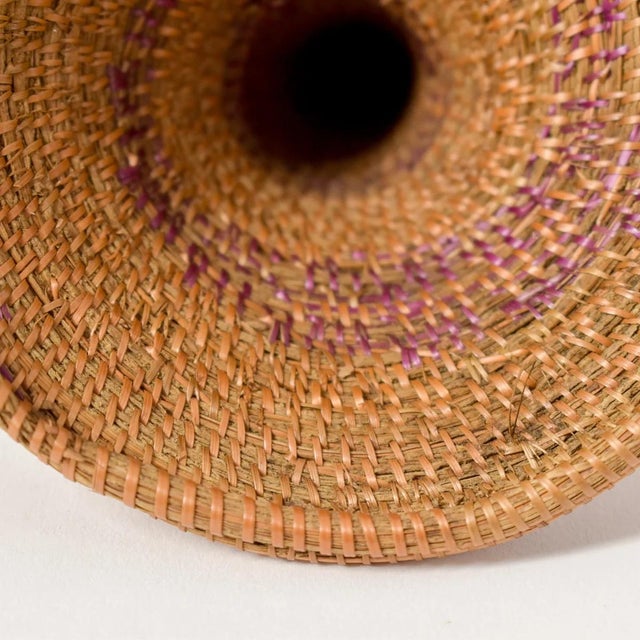 Early 20th Century Tutsi Basket with Lid Rwanda For Sale - Image 4 of 8