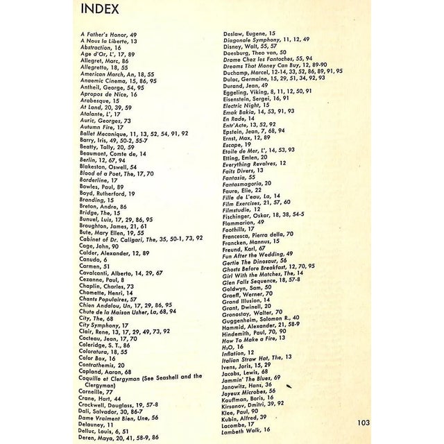 [112] pp. San Francisco Museum of Art 1947 First Edition 8 3/4" x 7 3/4" Cover by Bezalel Szhatz A description of a film...