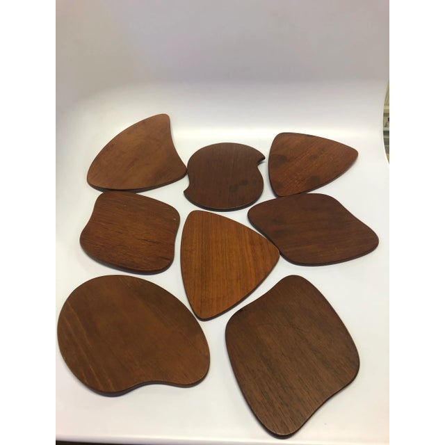 1960s Danish Teak Appetizer Plates - Set of 8 For Sale - Image 11 of 11