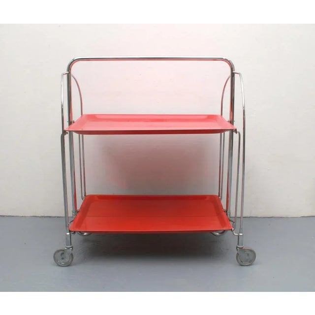 Foldable Serving Cart from Dinett, 1970s For Sale - Image 10 of 10