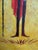 African African Tribal Figure Oil Painting Textured Modern Ethnic Wall Art Framed Safari Style Decor 24x18 Canvas For Sale - Image 3 of 12