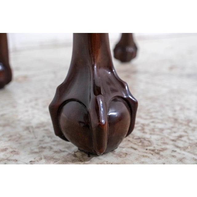 Winterthur Style Ball & Claw Mahogany Ottoman For Sale In Philadelphia - Image 6 of 9