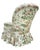 Late 20th Century Vintage Hickory Chair Tufted Lounge Chair on Casters in Botanical Print For Sale - Image 5 of 17