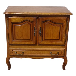 Small Light Oak Sideboard with Swivel Top, 1980s For Sale