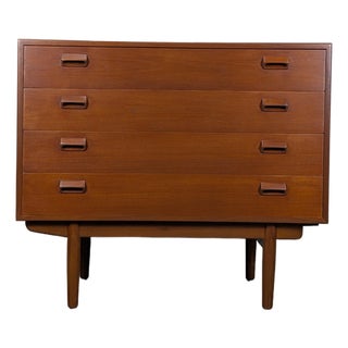 1960s Danish Modern 4-Drawer Teak Chest by Borge Mogensen for Povl Dinesen, Denmark For Sale