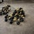 Metal 1980s Coppola E Toppo Style Brass and Black Beads Italian Chandelier Earrings For Sale - Image 7 of 12