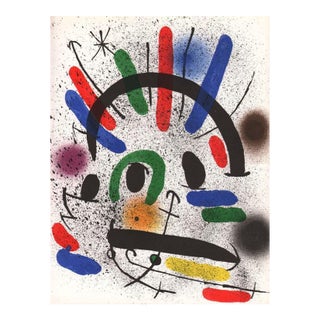 Joan Miro Original Lithograph V1-2 Mourlot 1970 For Sale