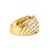 Contemporary 14K Yellow Gold 1-1/3 Cttw Baguette Diamond Wave Design Band Ring, Size 7 For Sale - Image 3 of 6