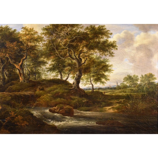 Barend Cornelis Koekkoek, Wooded Landscape, 1840, Oil on Canvas, Framed For Sale - Image 7 of 13
