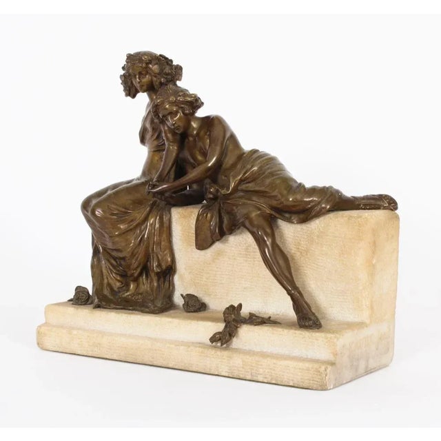 Carl Kauba, Figurative Sculpture, 1890s, Bronze on Marble For Sale - Image 6 of 15